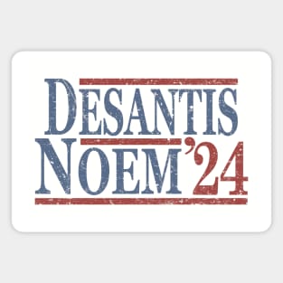 Distressed Ron DeSantis Kristi Noem 2024 Magnet